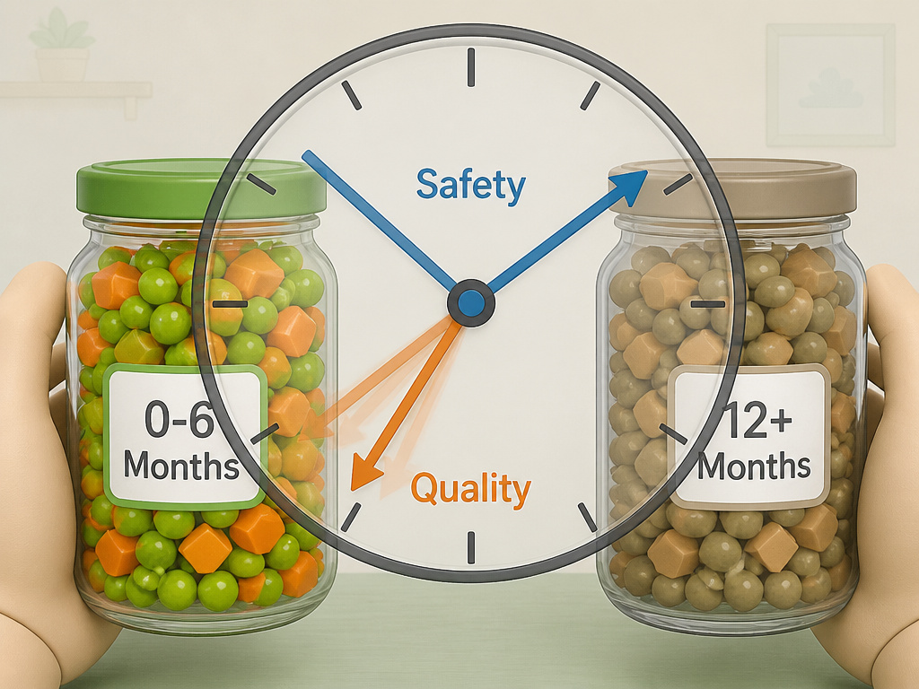 Diagram comparing vibrant vs. Faded dehydrated vegetables over time.