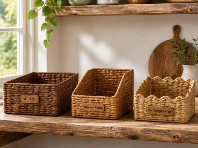 4 Best Choice Products Hyacinth Angled Pantry Baskets 2026