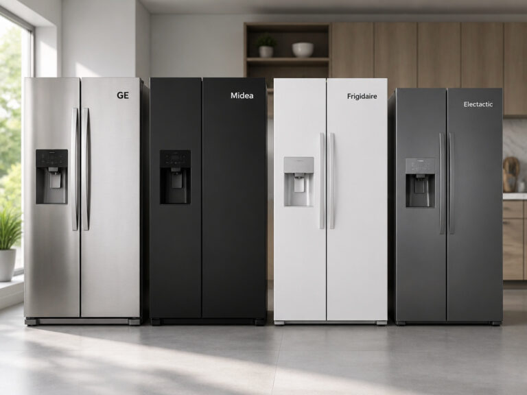 Top Side by Side Refrigerators with Ice & Water Dispenser